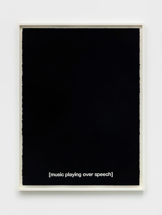 Music Playing Over Speech by Gardar Eide Einarsson contemporary artwork Works on Paper