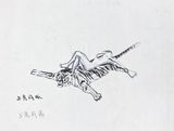 Sleeping with the Tiger by Antonio Mak contemporary artwork drawing painting works on paper