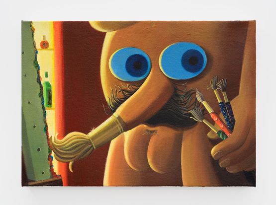 The Painter With a Long Nose by Cai Zebin contemporary artwork Painting