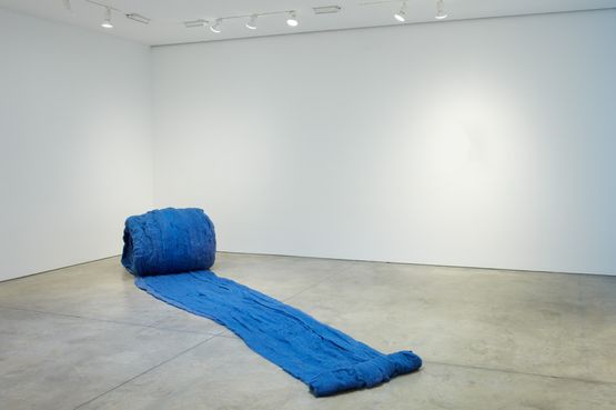 Caracol Azul Blue Snail by Cecilia Vicuna contemporary artwork Textile