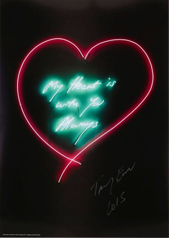 My Heart is with you Always by Tracey Emin contemporary artwork Print
