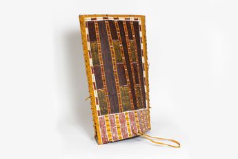 Contemporary art exhibition Pedro Wonaeamirri jilamara kapi purinjirringuwi new designs on wood at STATION Sydney Australia