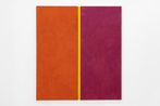 Magenta e laranja com ligacao amarela by Sergio Sister contemporary artwork Painting