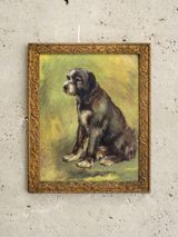 Chien de berger assis Dapres Rosa Bonheur by Louise Sartor contemporary artwork painting