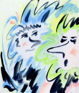 Flower Heads by Yulia Iosilzon contemporary artwork painting works on paper