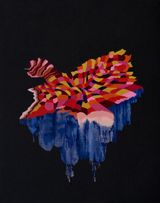 Folly Map Harlequin by Marianne Morild contemporary artwork painting works on paper