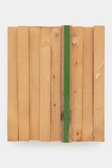 Wooden Spaces in Alignment by Kishio Suga contemporary artwork sculpture