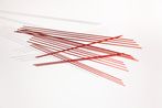 Cuadrado Flexionante Rojo by Elias Crespin contemporary artwork Sculpture