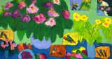 Birdsongs and Flowers by Walasse Ting contemporary artwork painting works on paper