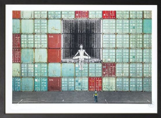 In the Container Wall by JR contemporary artwork Print