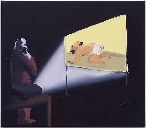 Inside Projection by Tala Madani contemporary artwork Painting
