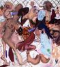 Pedestrian Gala by Nick Modrzewski contemporary artwork Painting
