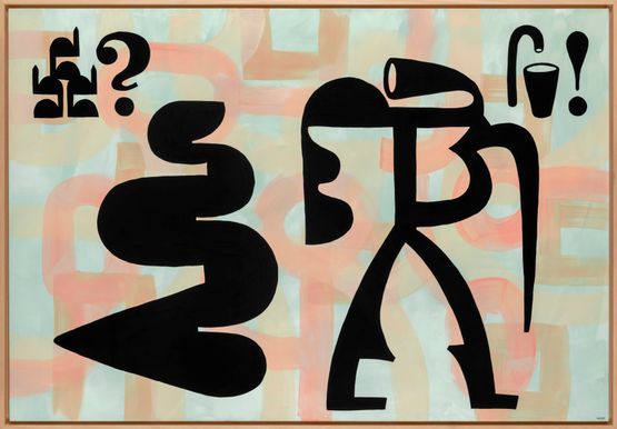 A Conversation on God and Woman From the series titled The symbolic cannot be consumed by Memed Erdener contemporary artwork Painting