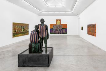 Contemporary art exhibition Claire Tabouret LUrgence et la Patience at Almine Rech Paris Rue de Turenne France