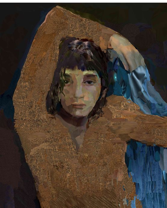 Folding one by Alina Frieske contemporary artwork Print