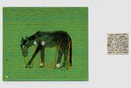 Horse eating by Jenny Watson contemporary artwork Painting