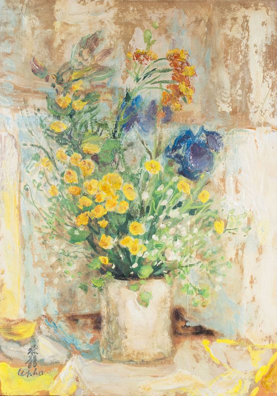 Le Fleurs des Champs Wildflowers by Le Pho contemporary artwork Painting