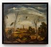 Untitled Paesaggio con gura umana ragno cavalletta e farfalla by Luigi Zuccheri contemporary artwork Painting