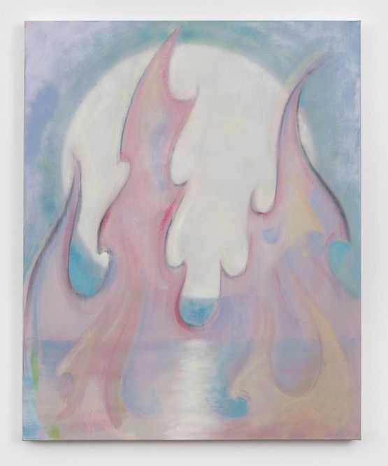 Fire Moon Rise by Antone Konst contemporary artwork Painting