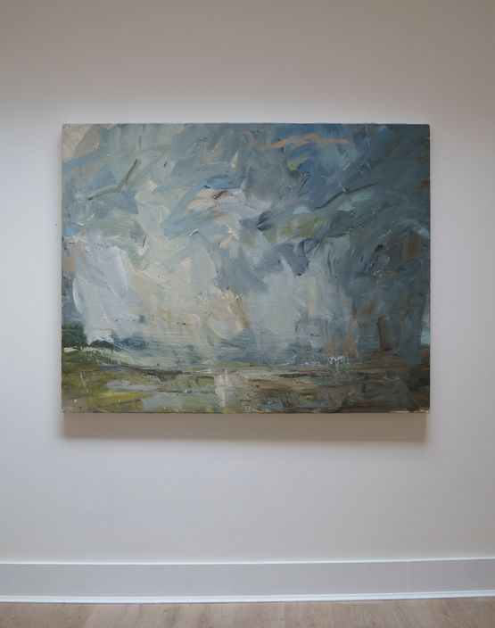 Salt Air Gulls Wheeling by Louise Balaam contemporary artwork Painting