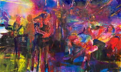 Doron Langberg Paints the Town Red at Victoria Miro