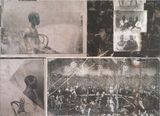 Irregular lines by Brook Andrew contemporary artwork mixed media painting works on paper