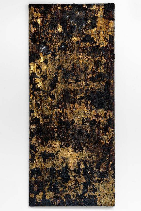 gold silkscreen by Kirtika Kain contemporary artwork Works on Paper