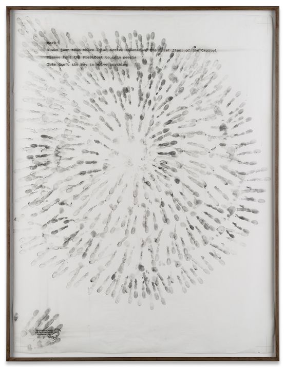 to calm people by Jenny Holzer contemporary artwork Works on Paper
