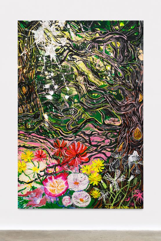 Sage flowers Coast live Oak Charmlee after the rains by Thomas Houseago contemporary artwork Painting
