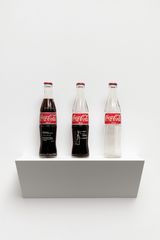 Insercoes em Circuitos Ideologicos Projeto Coca-Cola Insertions into Ideological Circuits Coca-Cola Project by Cildo Meireles contemporary artwork sculpture