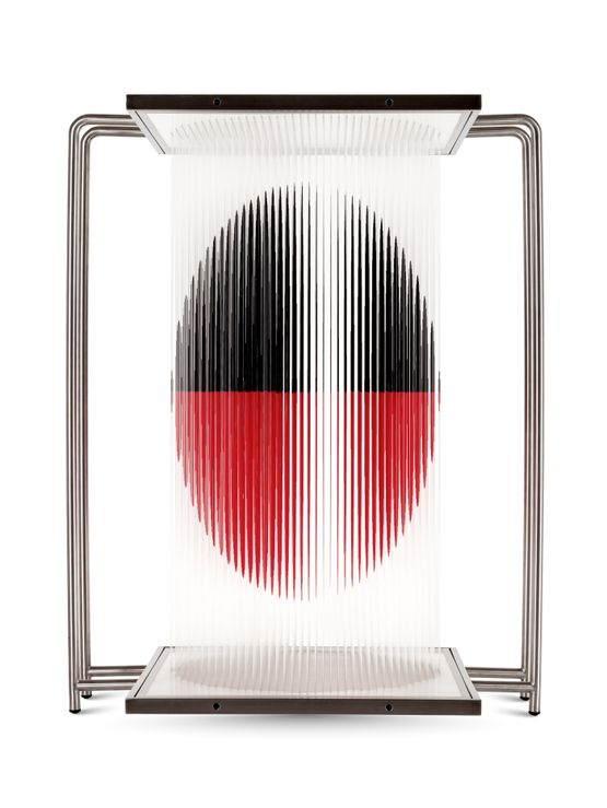 Ovoide mediano negro y rojo by Jesus Rafael Soto contemporary artwork Sculpture