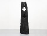 Black and Light Cross by David Nash contemporary artwork sculpture