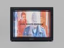 TV Text Image CIVIL RIGHTS EROSION by Gretchen Bender contemporary artwork Moving Image