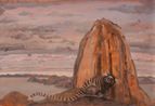 Callithrix jacchus eating Lycium barbarum or L. chinense by Alberto Baraya contemporary artwork Painting