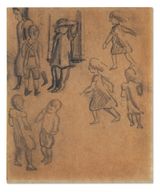 Kinderszene Spielende Kinder by August Macke contemporary artwork works on paper