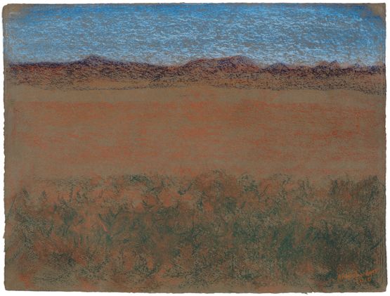 Horizontal Landscape with Blue Mountains by Richard Artschwager contemporary artwork Works on Paper