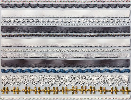 Lace by Lisa Milroy contemporary artwork Painting