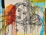 KARLA -Applique by Ghada Amer contemporary artwork textile