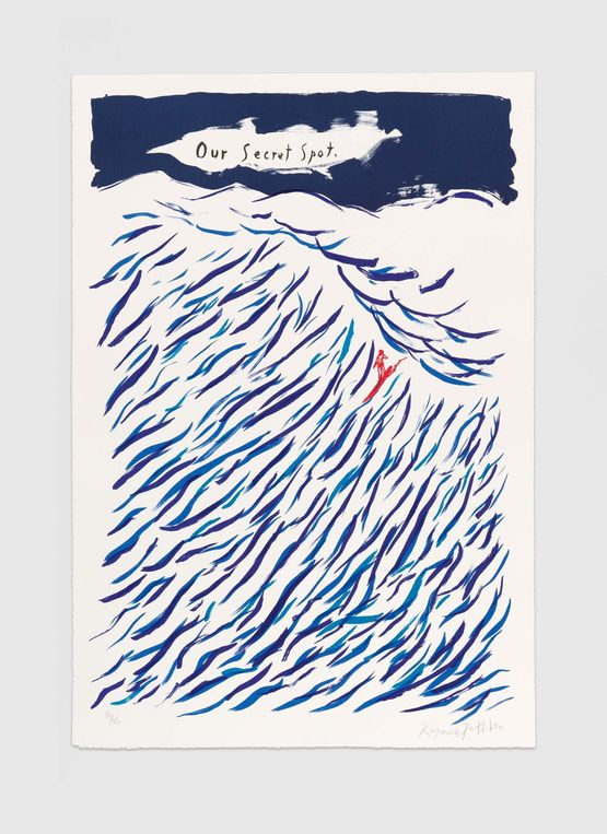 No Title Our Secret Spot. by Raymond Pettibon contemporary artwork Print