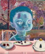 Celestial diners I by Ndidi Emefiele contemporary artwork mixed media painting