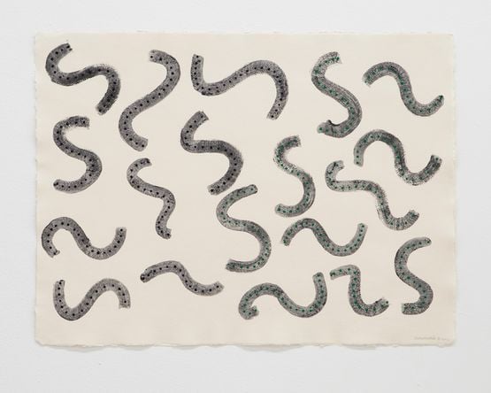 Mushi tothema orugas grises by Sheroanawe Hakihiiwe contemporary artwork Painting
