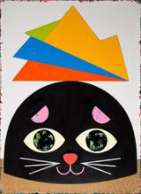 The Black Cat Rises the Mountain One Meter Up by Lai Chiu-Chen contemporary artwork painting