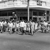 Saturday morning at the corner of Commissioner and Trichardts Streets by David Goldblatt contemporary artwork photography