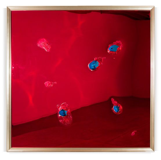 Chinese Landscape 3 - love in custard by Dale Frank contemporary artwork Mixed Media