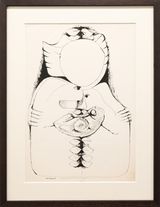 Untitled by Mona Saudi contemporary artwork drawing works on paper