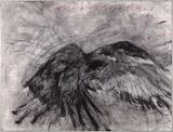 Drawing for Self-Portrait as a Coffee Pot Bird in Flight by William Kentridge contemporary artwork works on paper drawing