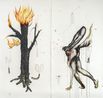 Never a rain in the same place by Mithu Sen contemporary artwork Works on Paper