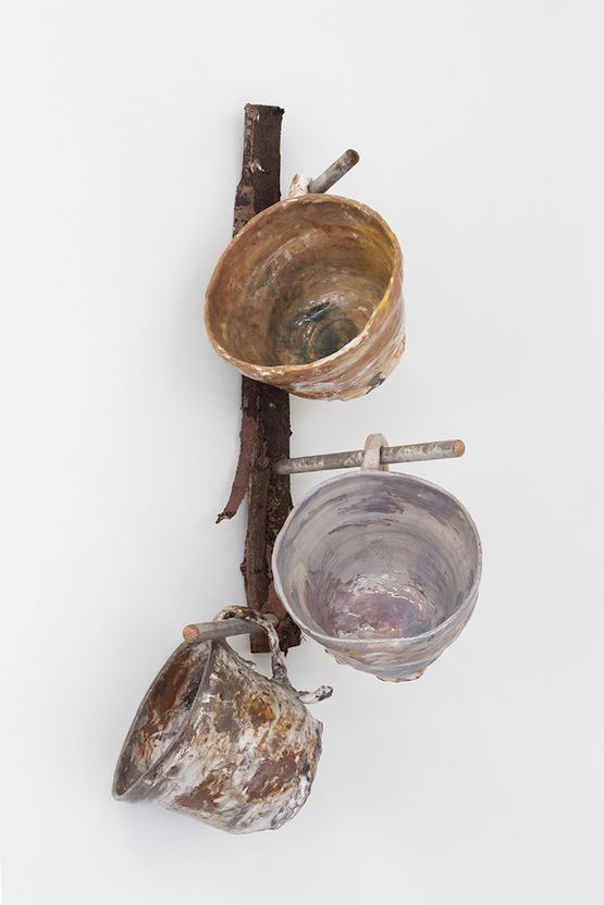 Glazed ceramic cups by Karl Fritsch contemporary artwork Sculpture