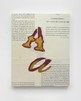 The Scarlet Letter  All About Love after Nathaniel Hawthorne and bell hooks Affirmation by Studio K.O.S. contemporary artwork painting