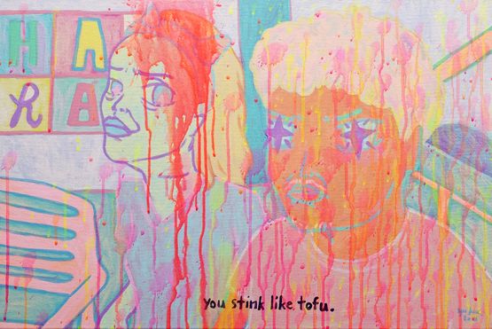 YOU STINK LIKE A TOFU by Yeo Kaa contemporary artwork Painting